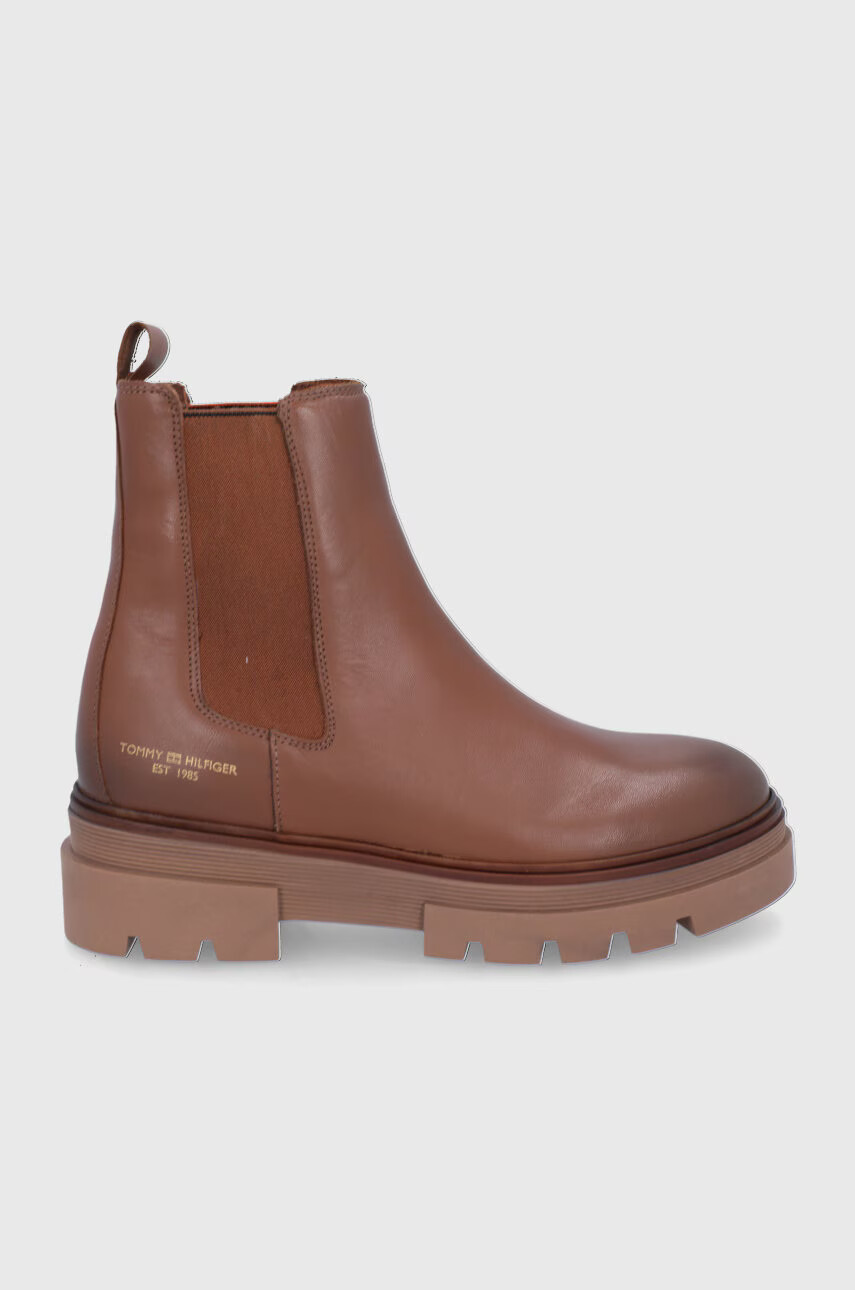 Tommy Hilfiger Кожени боти челси - Pepit.bg