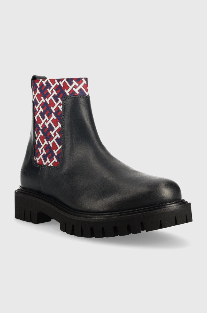 Tommy Hilfiger Кожени боти челси в черно - Pepit.bg
