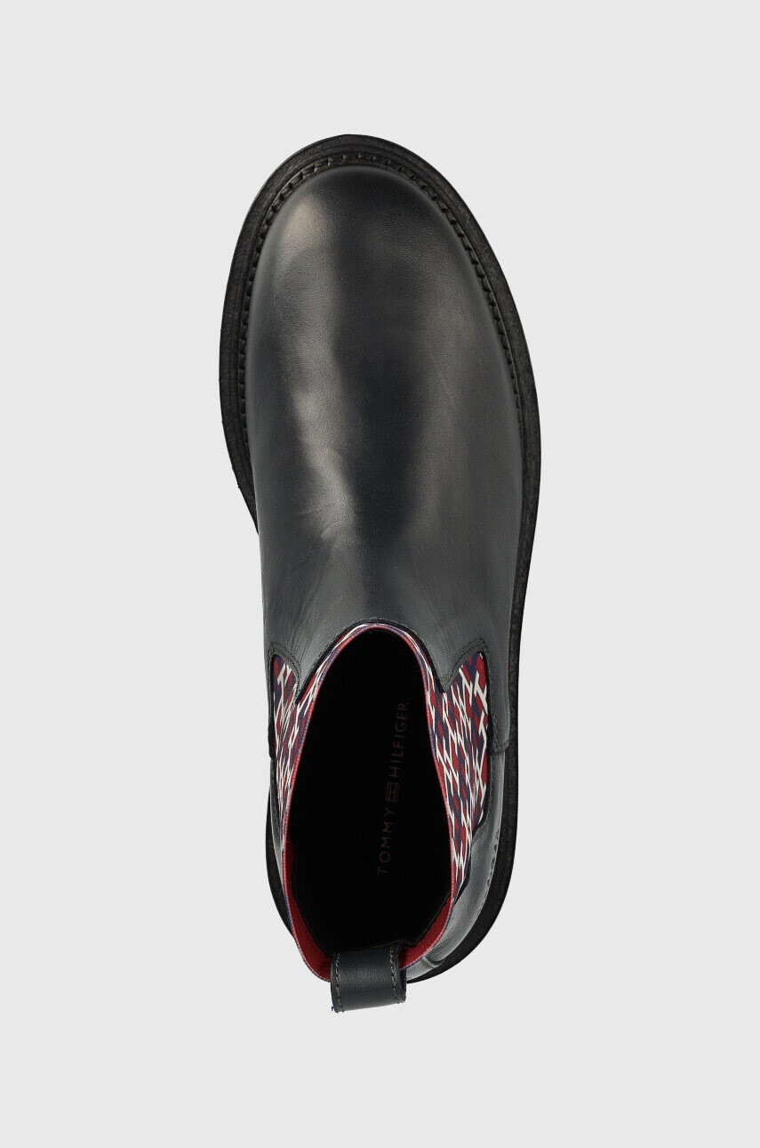 Tommy Hilfiger Кожени боти челси в черно - Pepit.bg