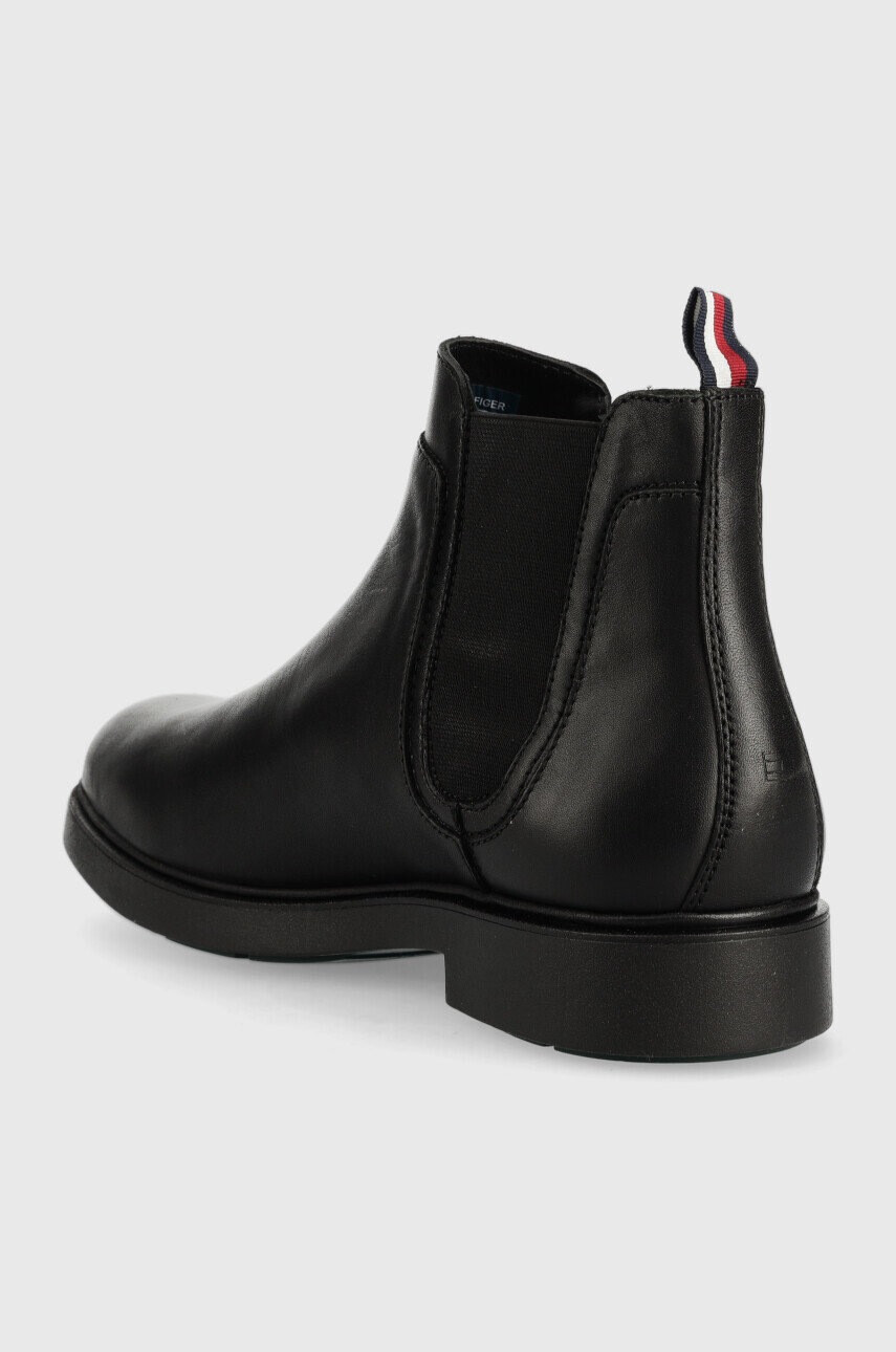 Tommy Hilfiger Кожени боти челси в черно - Pepit.bg