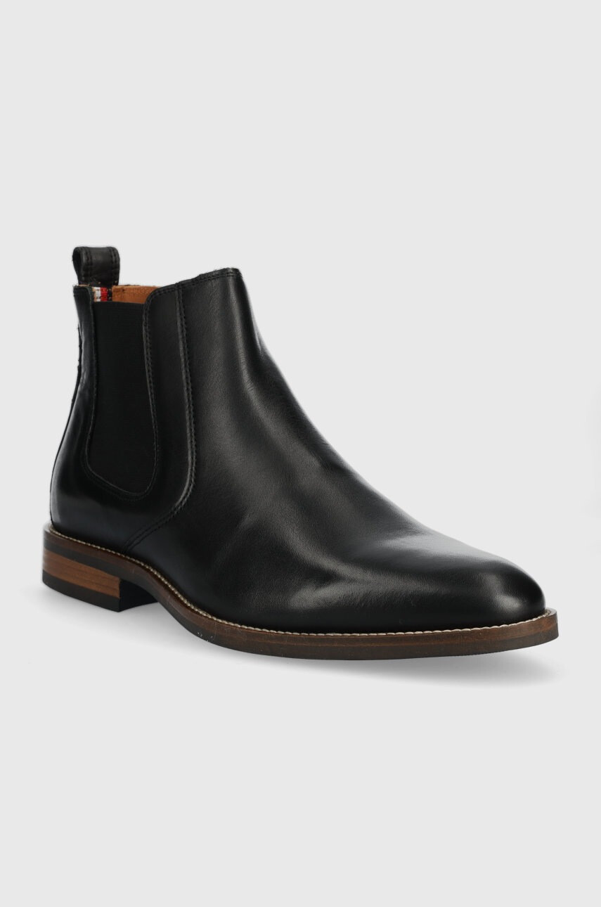 Tommy Hilfiger Кожени боти челси в черно - Pepit.bg