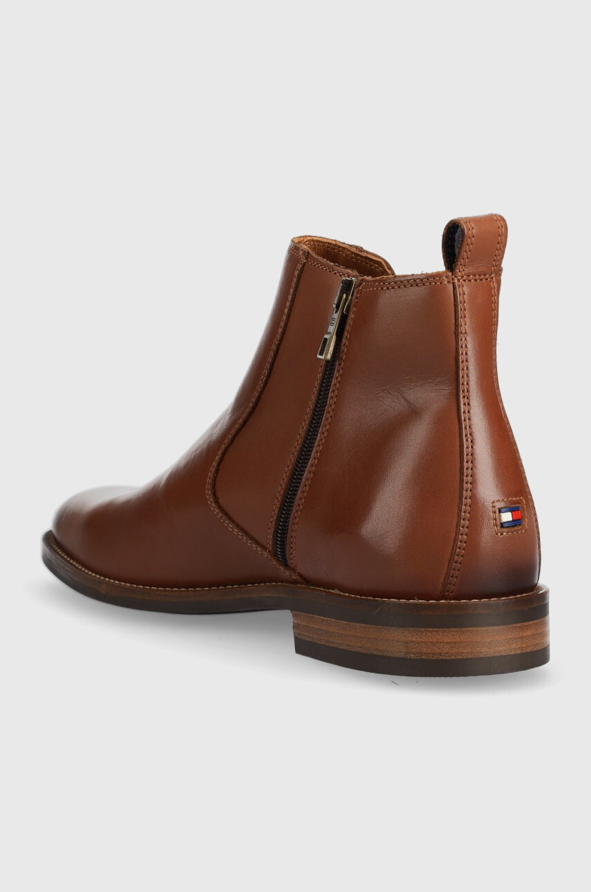 Tommy Hilfiger Кожени боти челси в кафяво - Pepit.bg