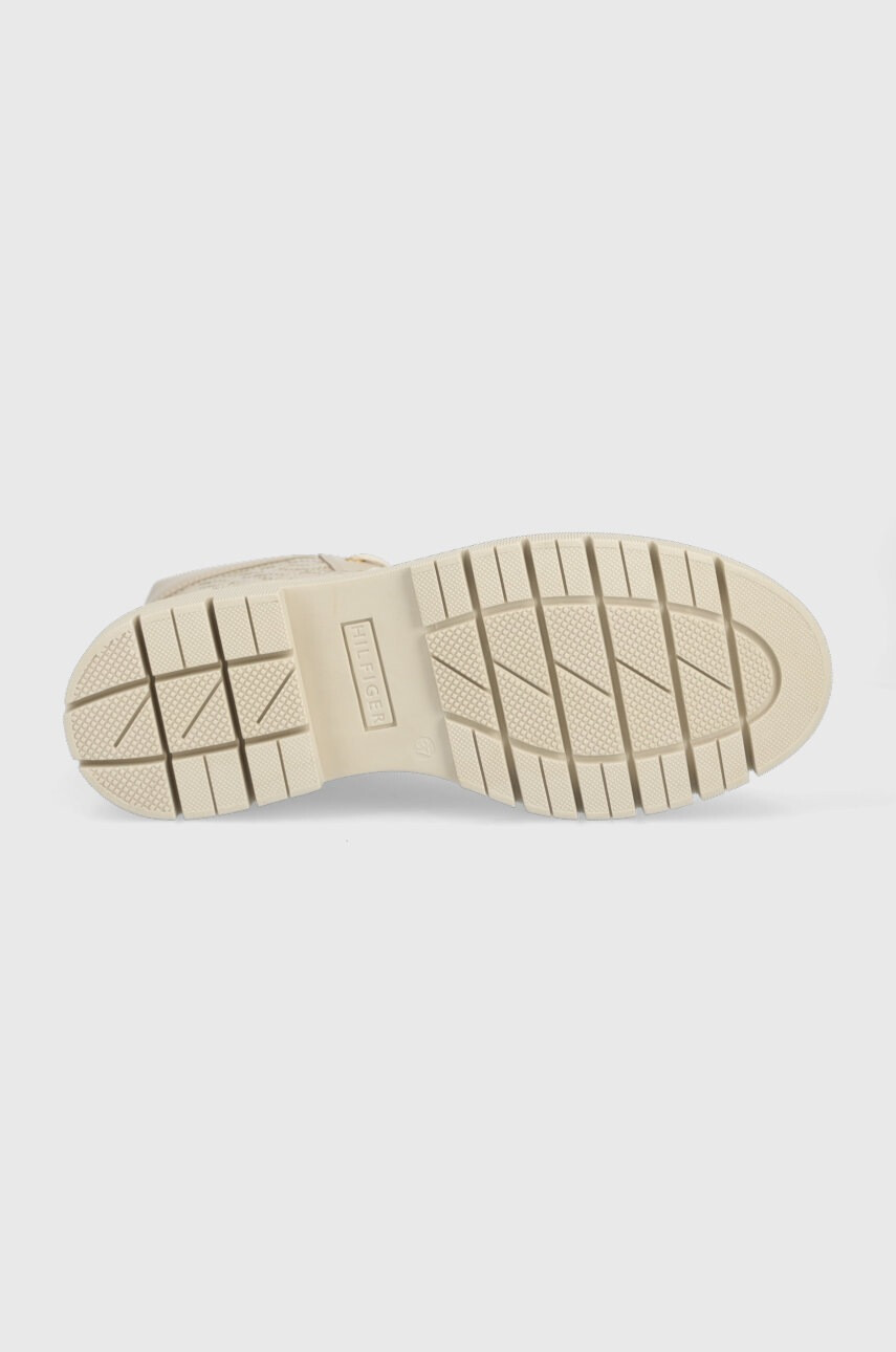 Tommy Hilfiger Кожени боти FW0FW06849 LACE UP ZIP BOOT MONOGRAM - Pepit.bg