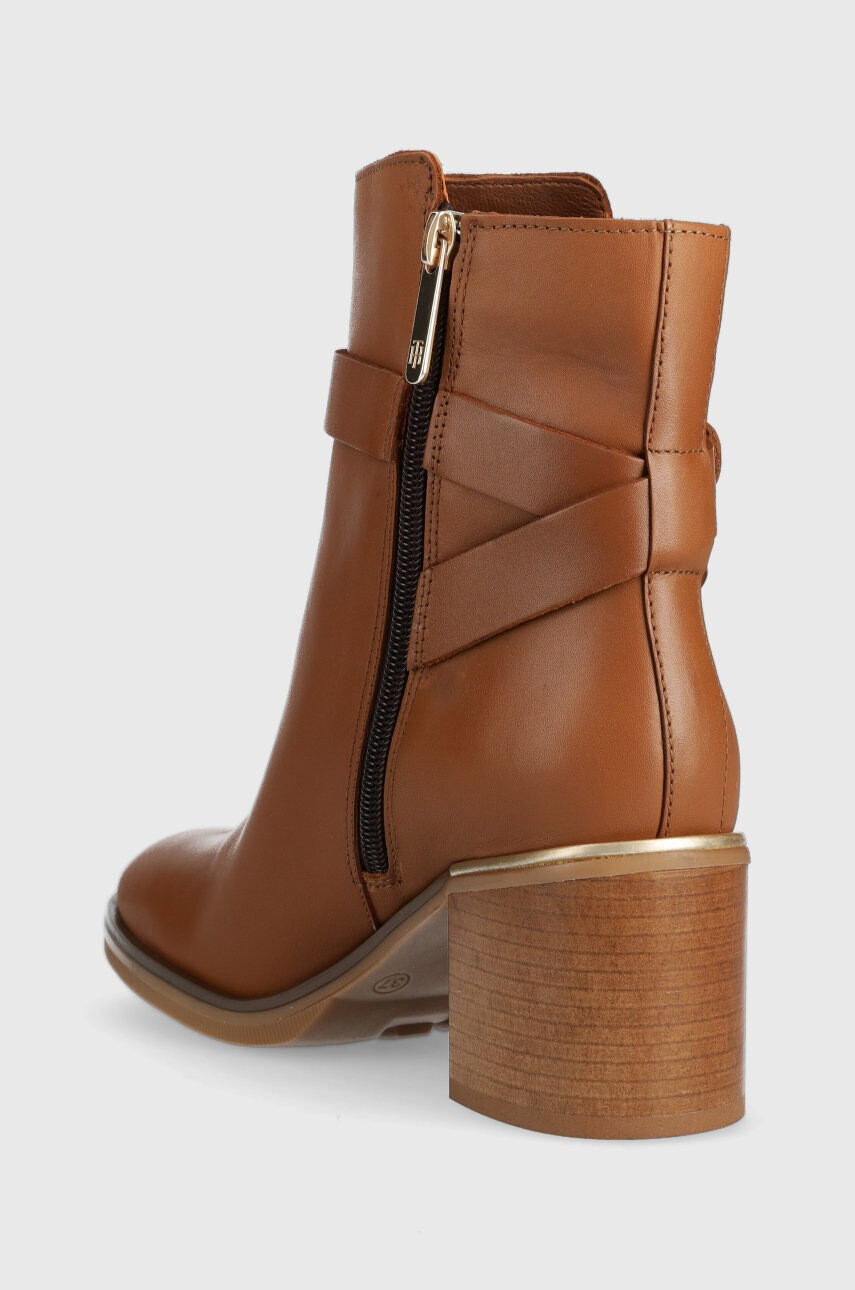 Tommy Hilfiger Кожени боти Th Belt Heeled Boot - Pepit.bg
