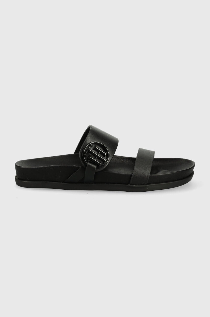 Tommy Hilfiger Кожени чехли в черно - Pepit.bg