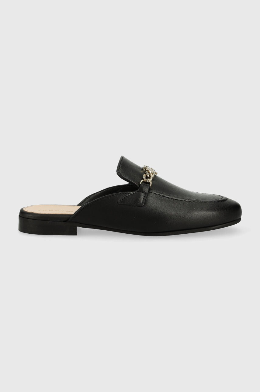 Tommy Hilfiger Кожени чехли Th Chain Mule Loafer - Pepit.bg