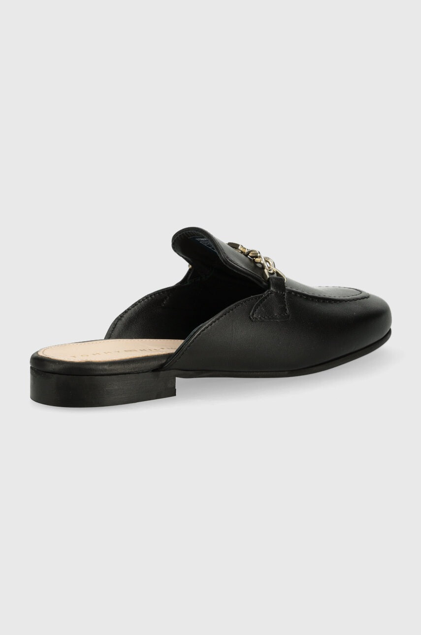 Tommy Hilfiger Кожени чехли Th Chain Mule Loafer - Pepit.bg