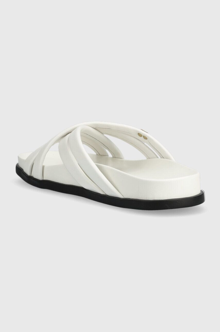 Tommy Hilfiger Кожени чехли STRAP FEMININE SANDAL в бяло - Pepit.bg