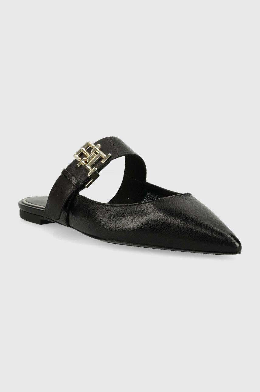 Tommy Hilfiger Кожени чехли TH POINTY FEMININE MULE в черно FW0FW06997 - Pepit.bg