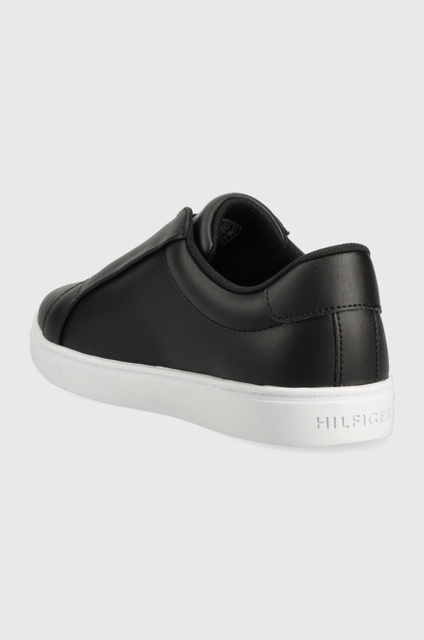 Tommy Hilfiger Кожени кецове ELASTIC SLIP ON SNEAKER в черно FW0FW07032 - Pepit.bg
