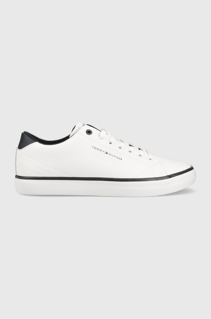 Tommy Hilfiger Кожени кецове TH HI VULC CORE LOW LEATHER в бяло FM0FM04731 - Pepit.bg