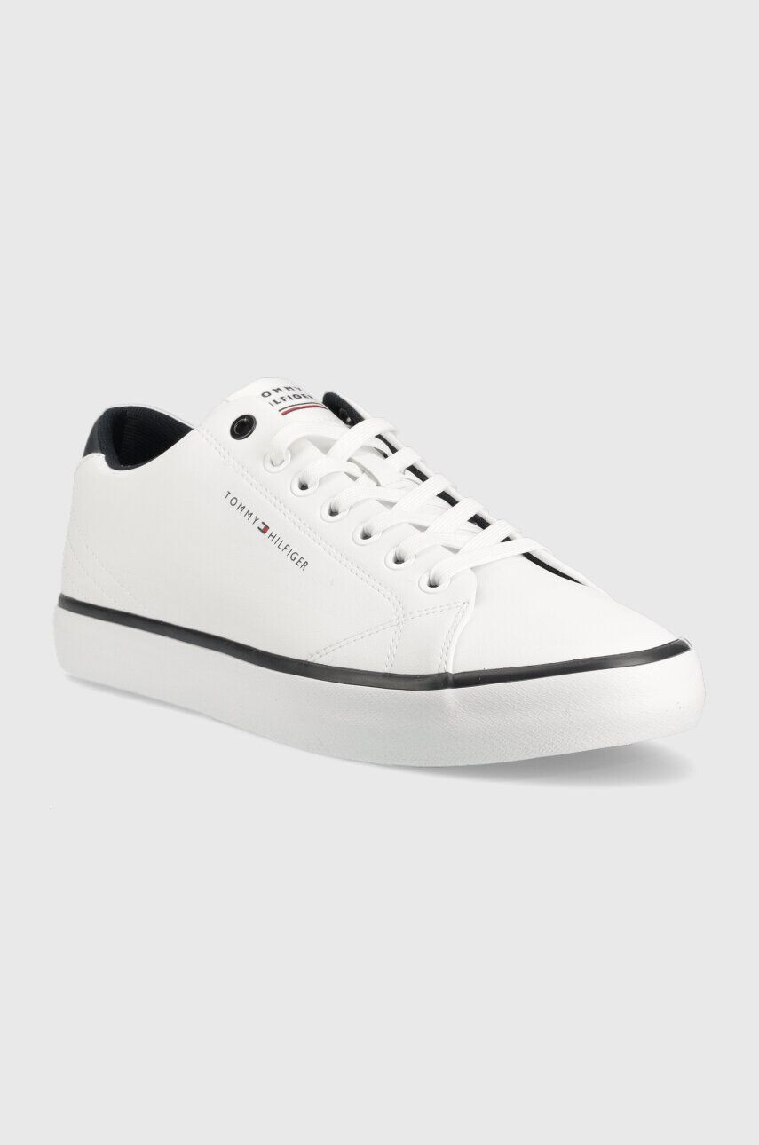 Tommy Hilfiger Кожени кецове TH HI VULC CORE LOW LEATHER в бяло FM0FM04731 - Pepit.bg