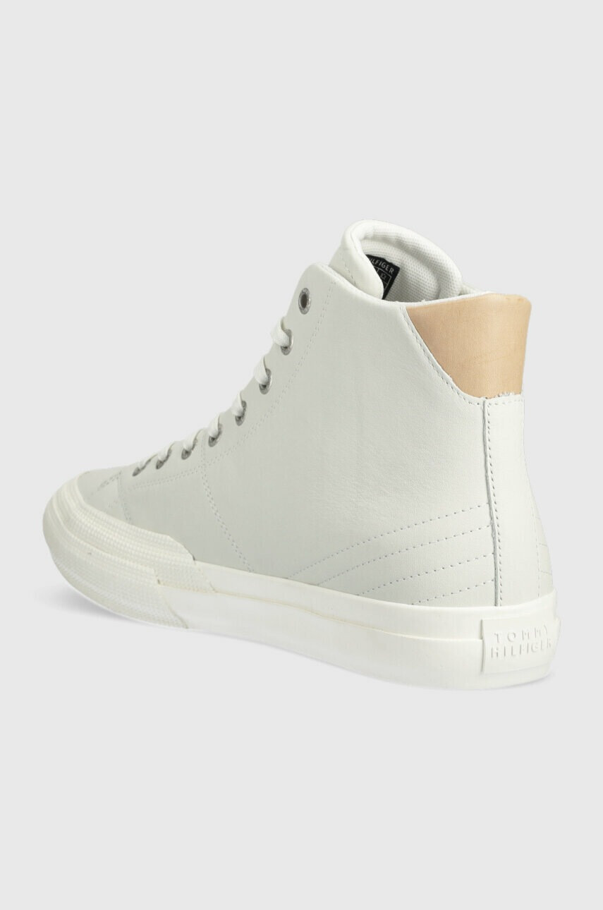 Tommy Hilfiger Кожени кецове TH HI VULC PREMIUM UNDYED в сиво - Pepit.bg