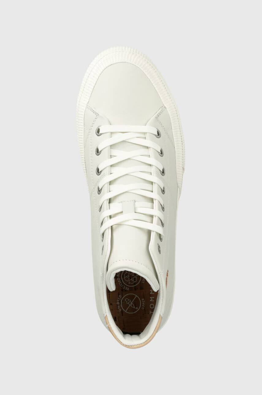 Tommy Hilfiger Кожени кецове TH HI VULC PREMIUM UNDYED в сиво - Pepit.bg