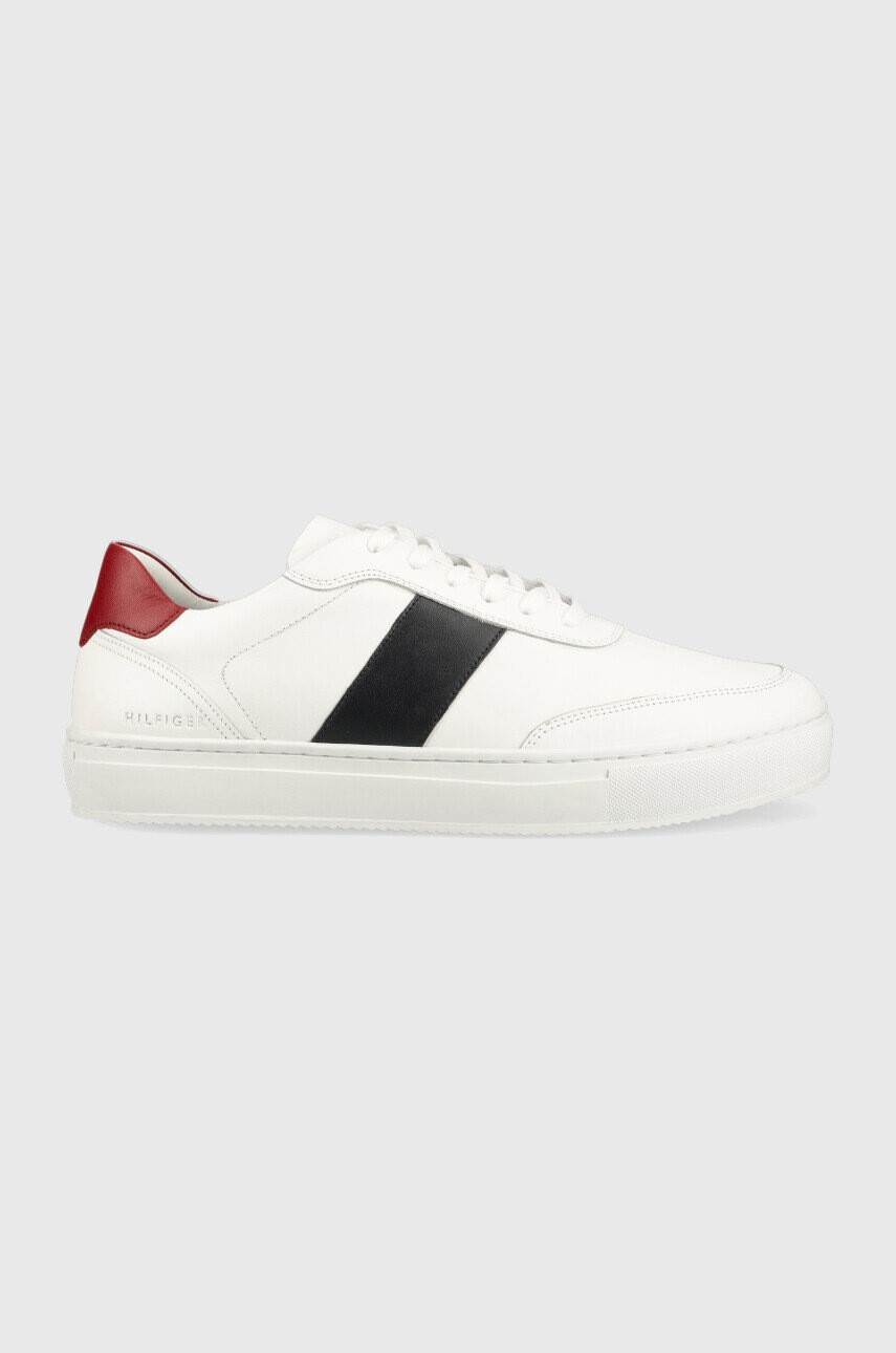 Tommy Hilfiger Кожени маратонки в бяло - Pepit.bg