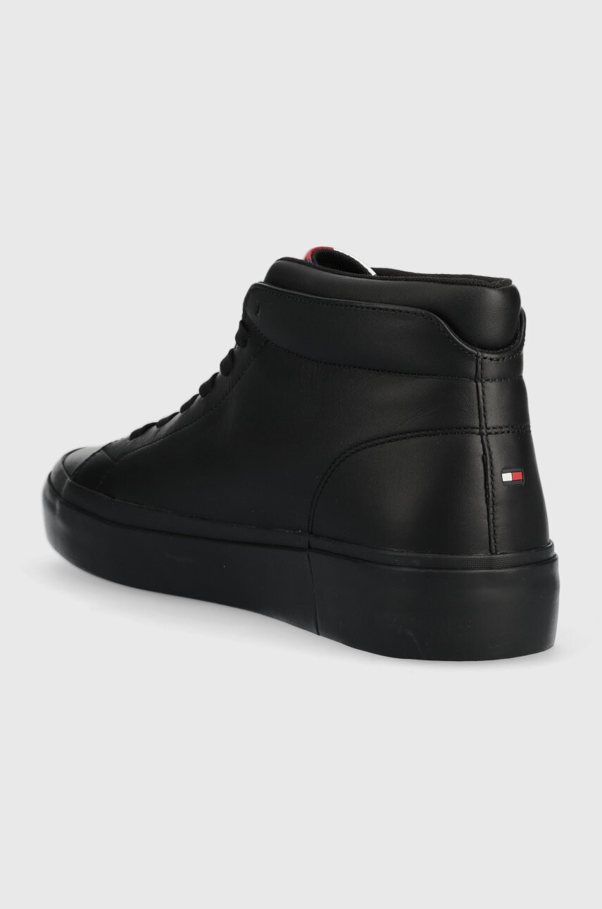 Tommy Hilfiger Кожени маратонки в черно - Pepit.bg