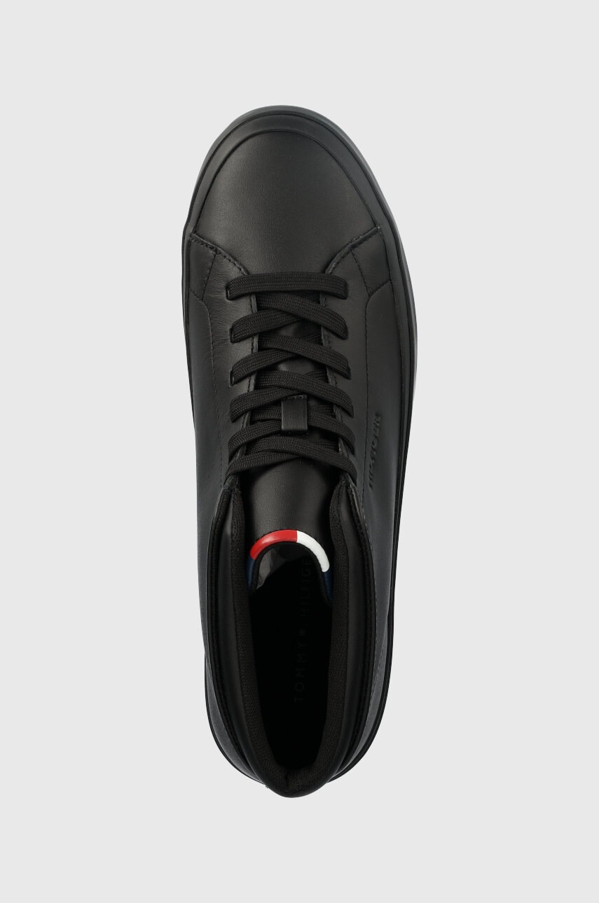 Tommy Hilfiger Кожени маратонки в черно - Pepit.bg