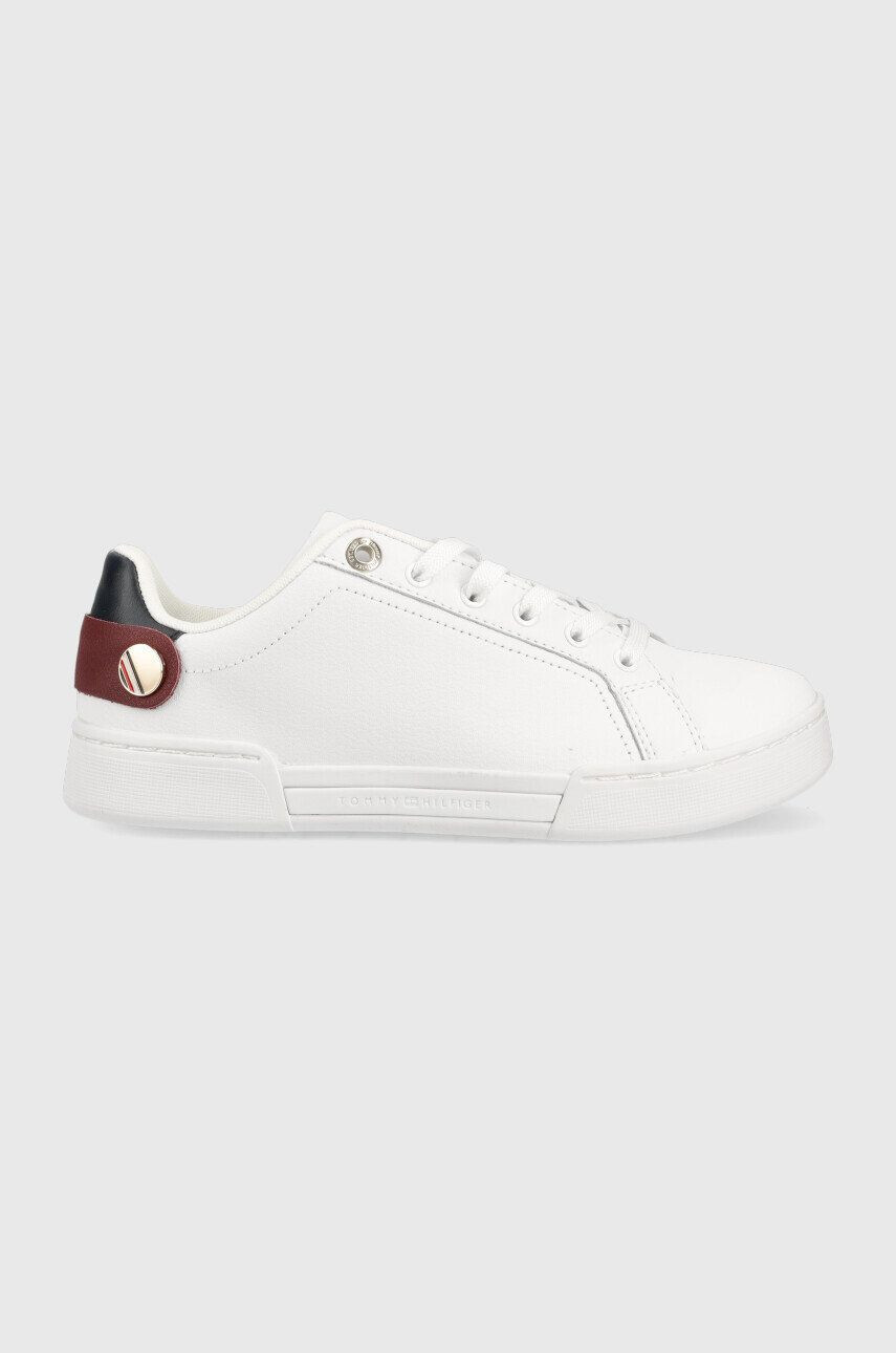 Tommy Hilfiger Кожени маратонки Button Detail Court Sneaker в бяло - Pepit.bg