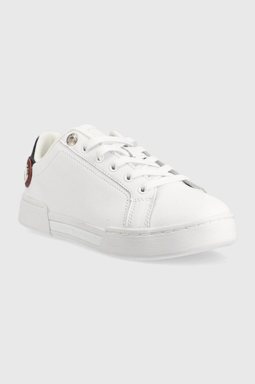 Tommy Hilfiger Кожени маратонки Button Detail Court Sneaker в бяло - Pepit.bg