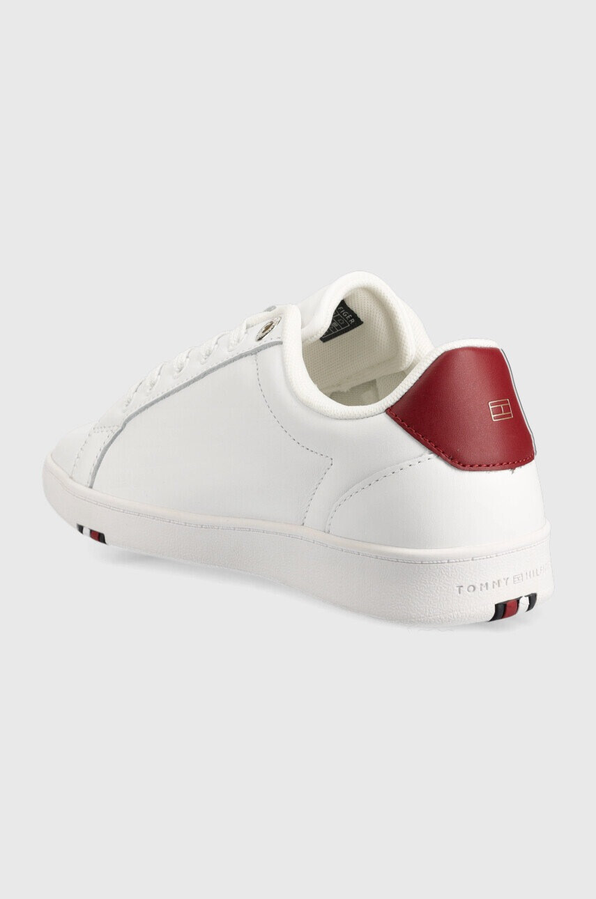 Tommy Hilfiger Кожени маратонки Signature Webbing Court Sneaker в бяло - Pepit.bg