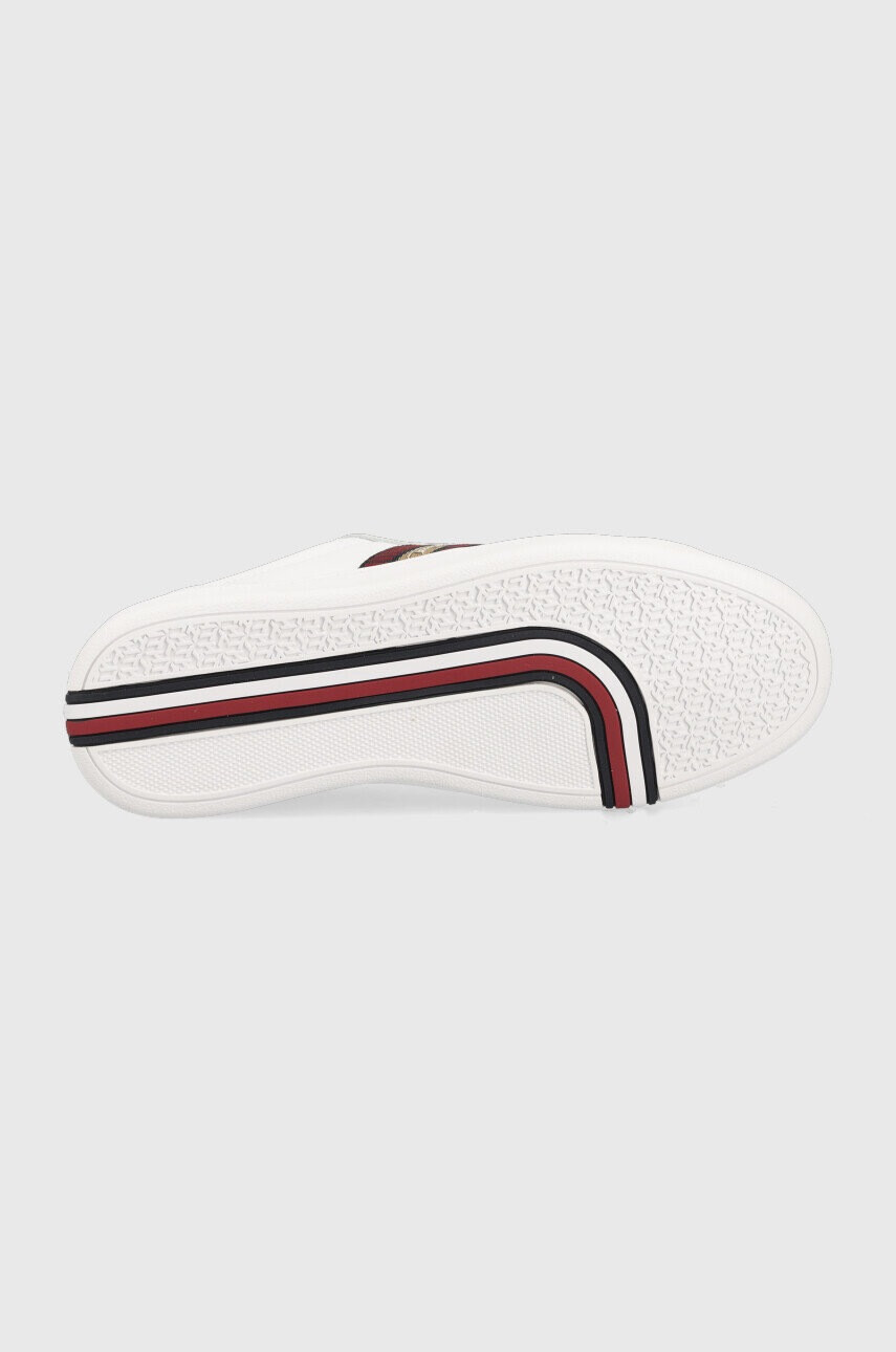 Tommy Hilfiger Кожени маратонки Signature Webbing Court Sneaker в бяло - Pepit.bg