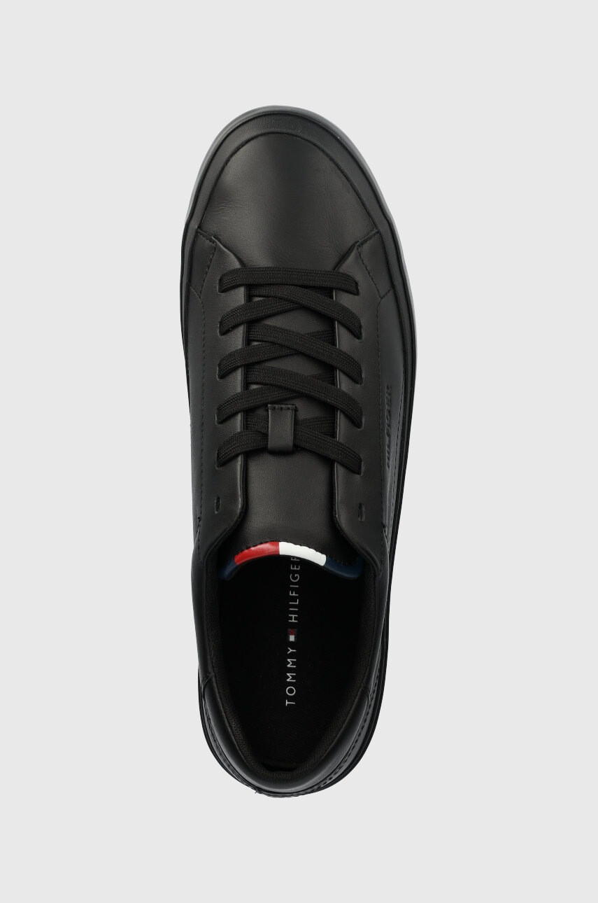 Tommy Hilfiger Кожени маратонки в черно - Pepit.bg