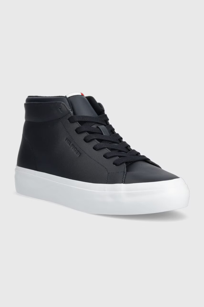 Tommy Hilfiger Кожени маратонки в тъмносиньо - Pepit.bg