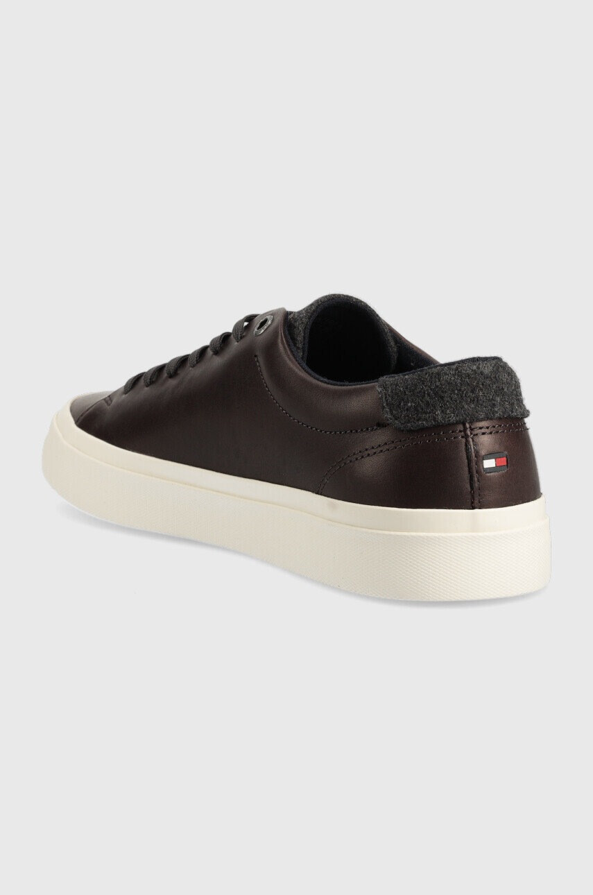 Tommy Hilfiger Кожени маратонки в кафяво - Pepit.bg