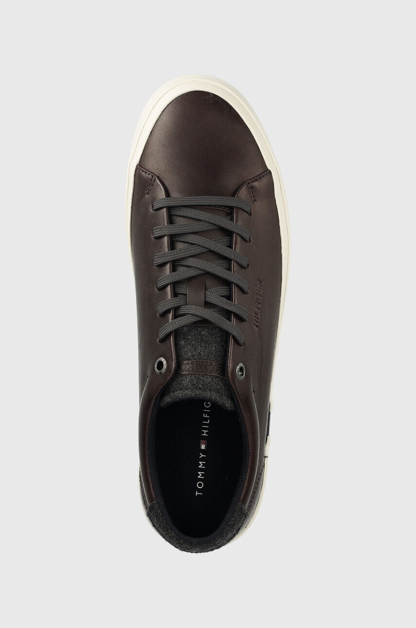 Tommy Hilfiger Кожени маратонки в кафяво - Pepit.bg