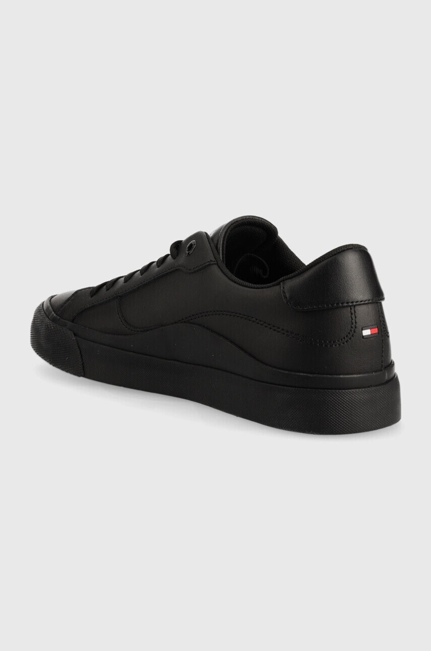 Tommy Hilfiger Кожени маратонки Core Stripes Vulc в черно - Pepit.bg