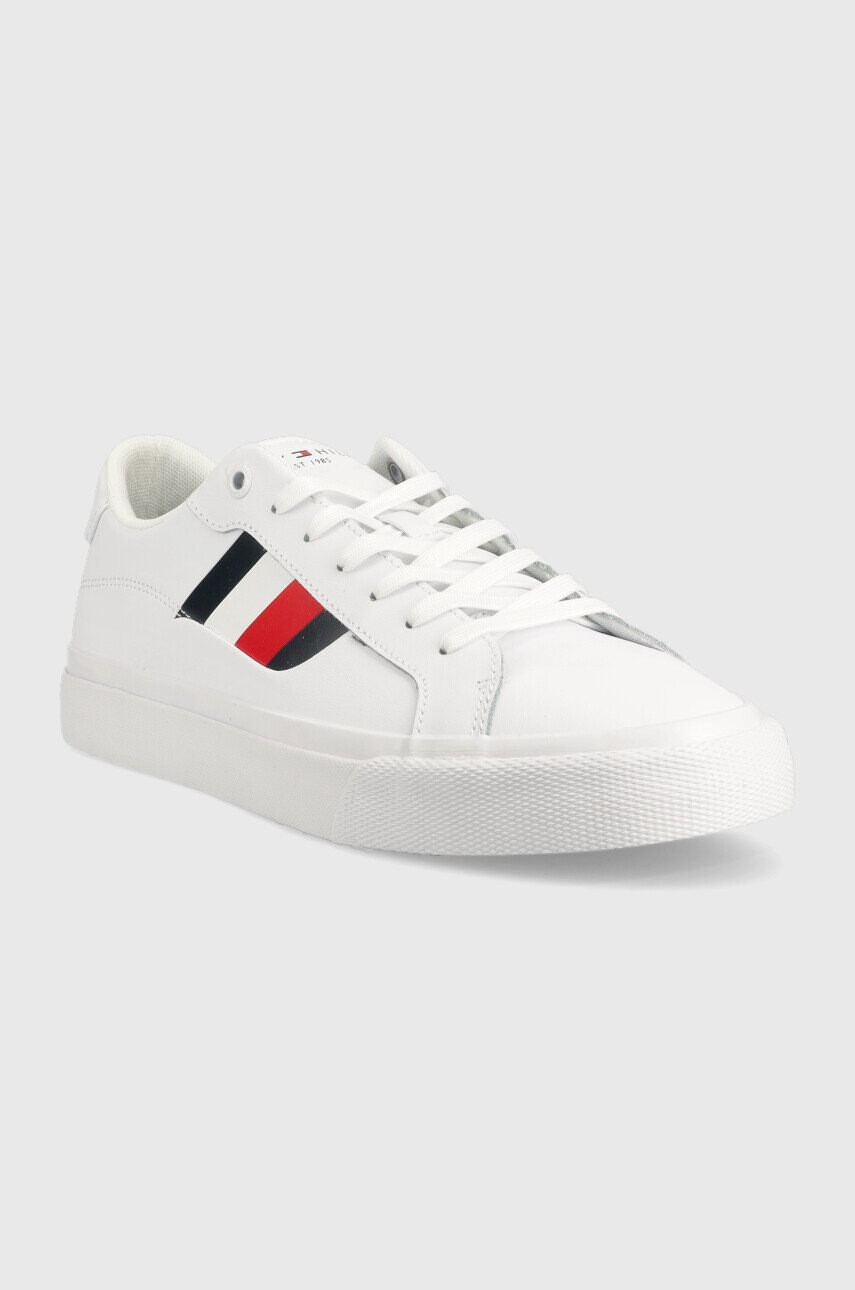 Tommy Hilfiger Кожени маратонки Core Stripes Vulc - Pepit.bg