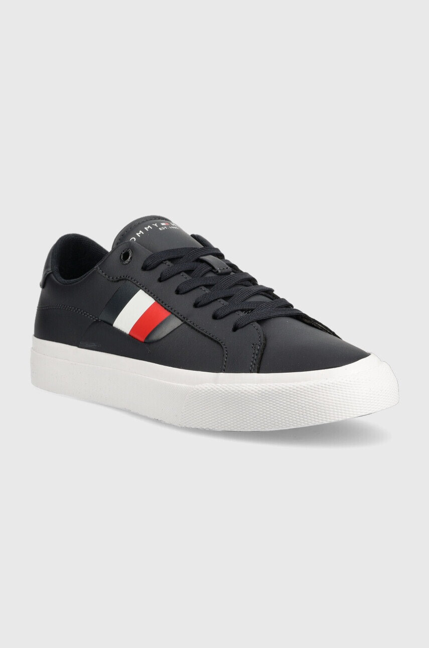 Tommy Hilfiger Кожени маратонки Core Stripes Vulc - Pepit.bg