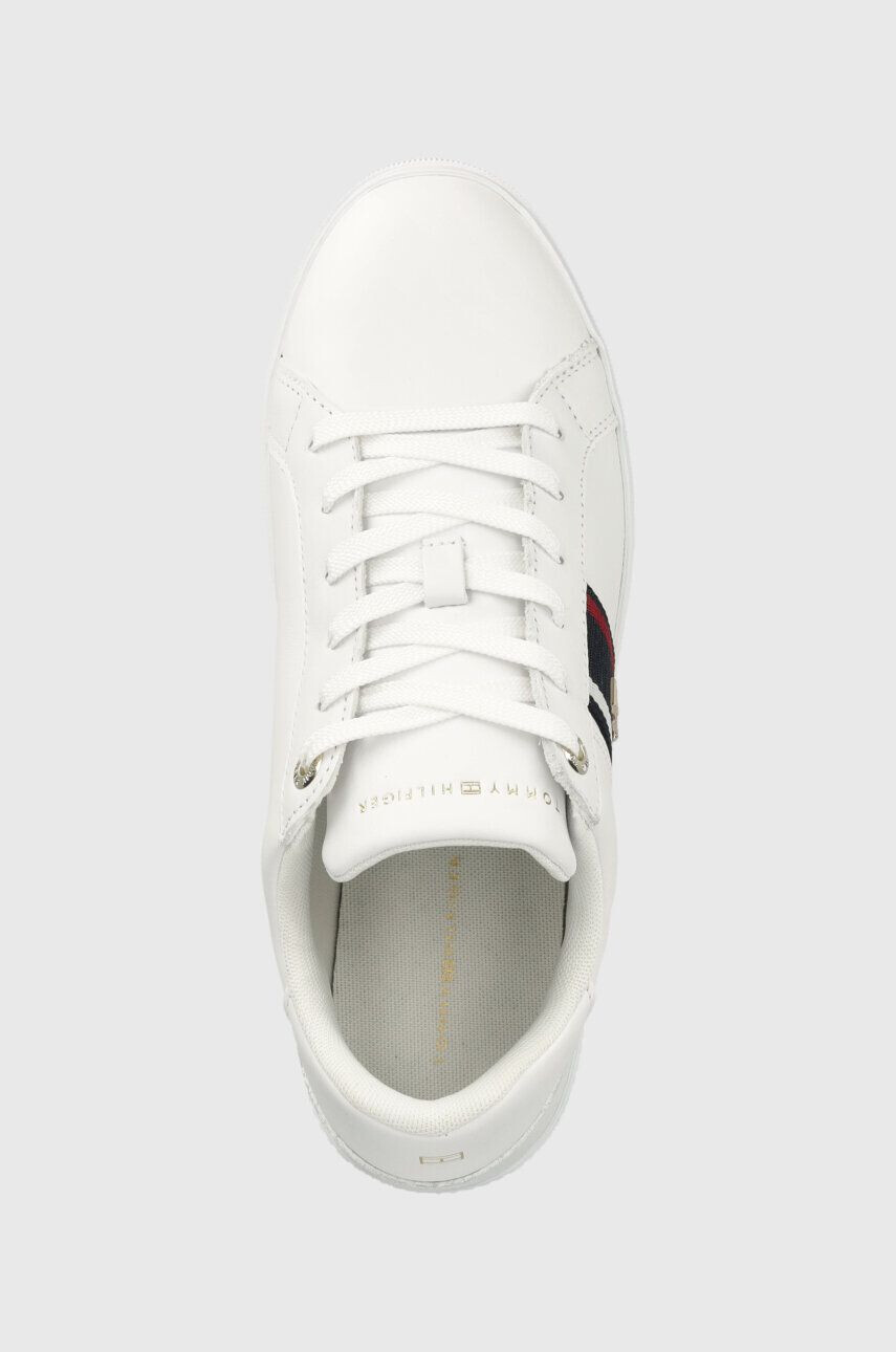 Tommy Hilfiger Кожени маратонки CORP WEBBING SNEAKER в бяло FW0FW07379 - Pepit.bg