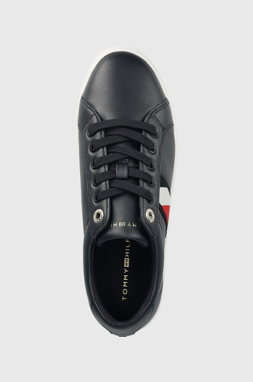 Tommy Hilfiger Кожени маратонки Corporate Tommy Cupsole в тъмносиньо - Pepit.bg