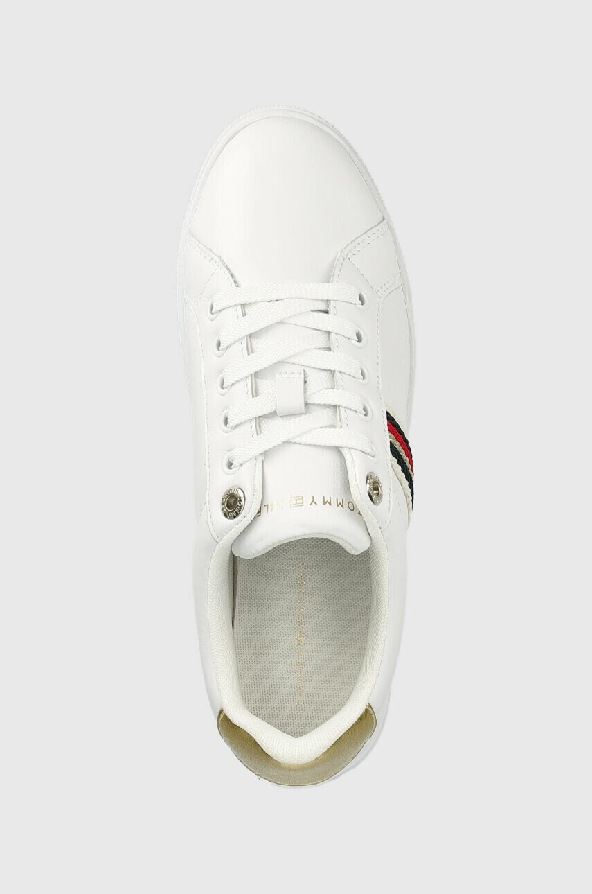 Tommy Hilfiger Кожени маратонки CORPORATE WEBBING SNEAKER в бяло FW0FW07117 - Pepit.bg