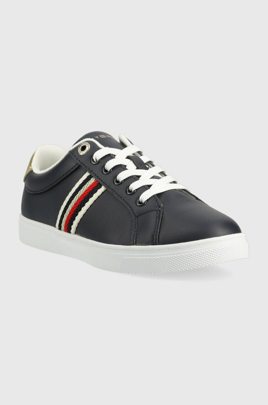 Tommy Hilfiger Кожени маратонки CORPORATE WEBBING SNEAKER в тъмносиньо FW0FW07117 - Pepit.bg