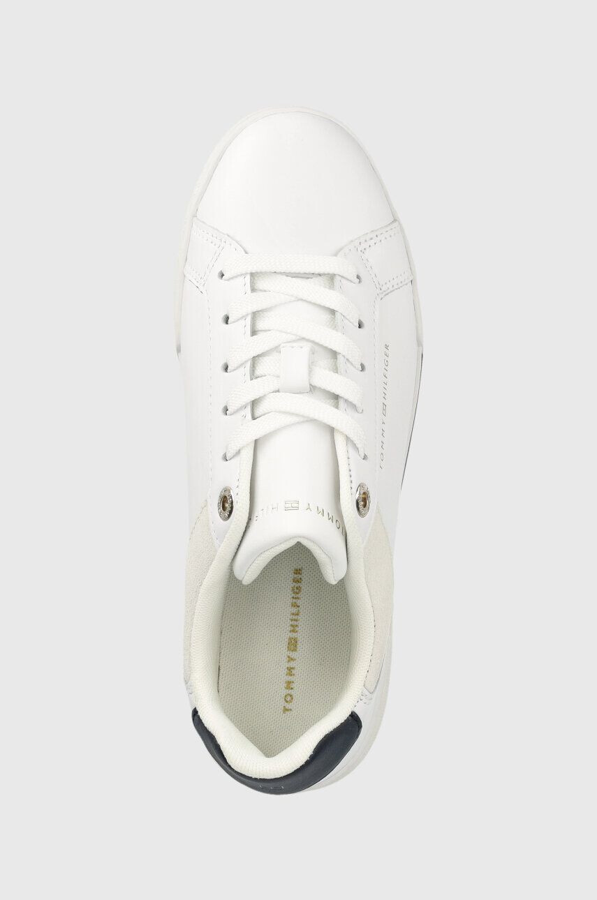 Tommy Hilfiger Кожени маратонки COURT SNEAKER GLOBAL STRIPES в бяло FW0FW07118 - Pepit.bg