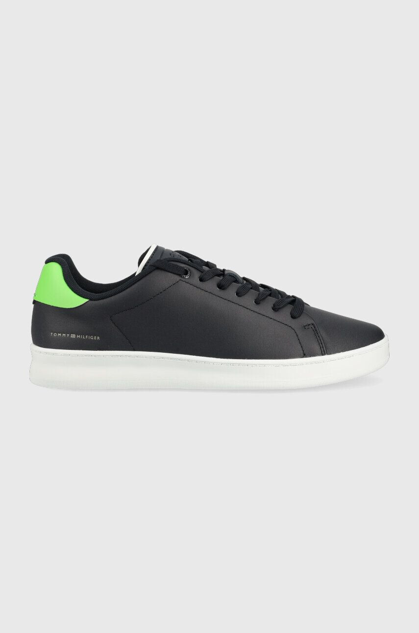 Tommy Hilfiger Кожени маратонки COURT SNEAKER LEATHER CUP в тъмносиньо - Pepit.bg