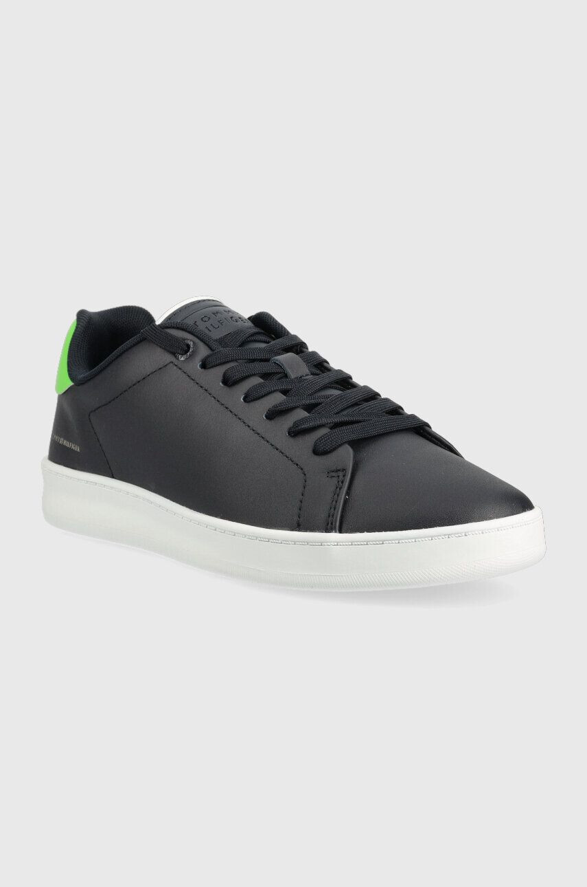 Tommy Hilfiger Кожени маратонки COURT SNEAKER LEATHER CUP в тъмносиньо - Pepit.bg