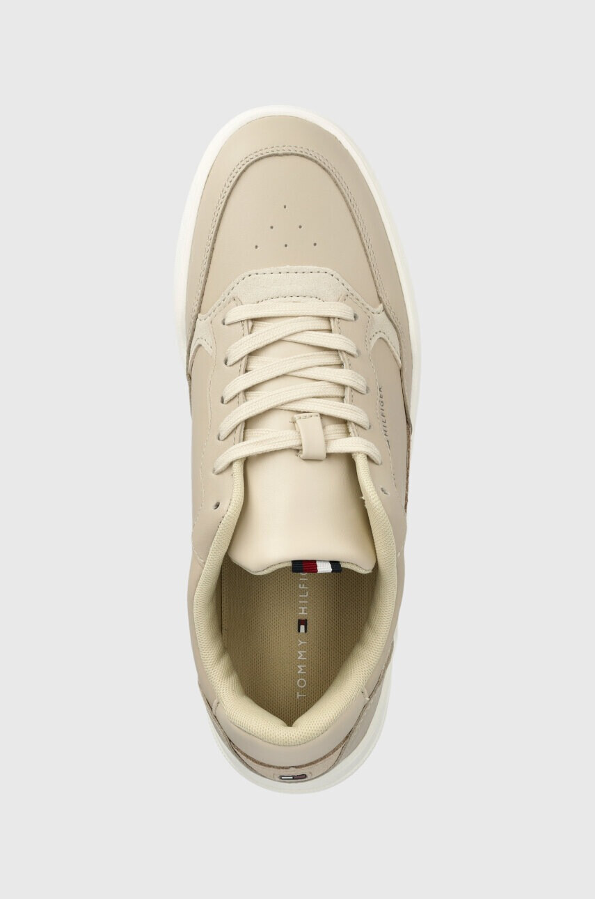 Tommy Hilfiger Кожени маратонки ELEVATED CUPSOLE LEATHER в бежово FM0FM04490 - Pepit.bg