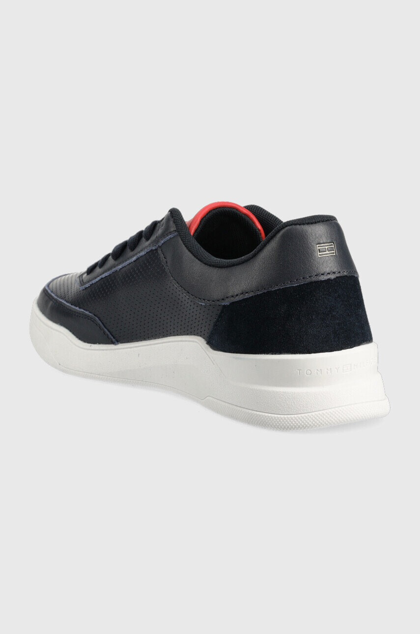 Tommy Hilfiger Кожени маратонки Elevated Cupsole Perf в тъмносиньо - Pepit.bg