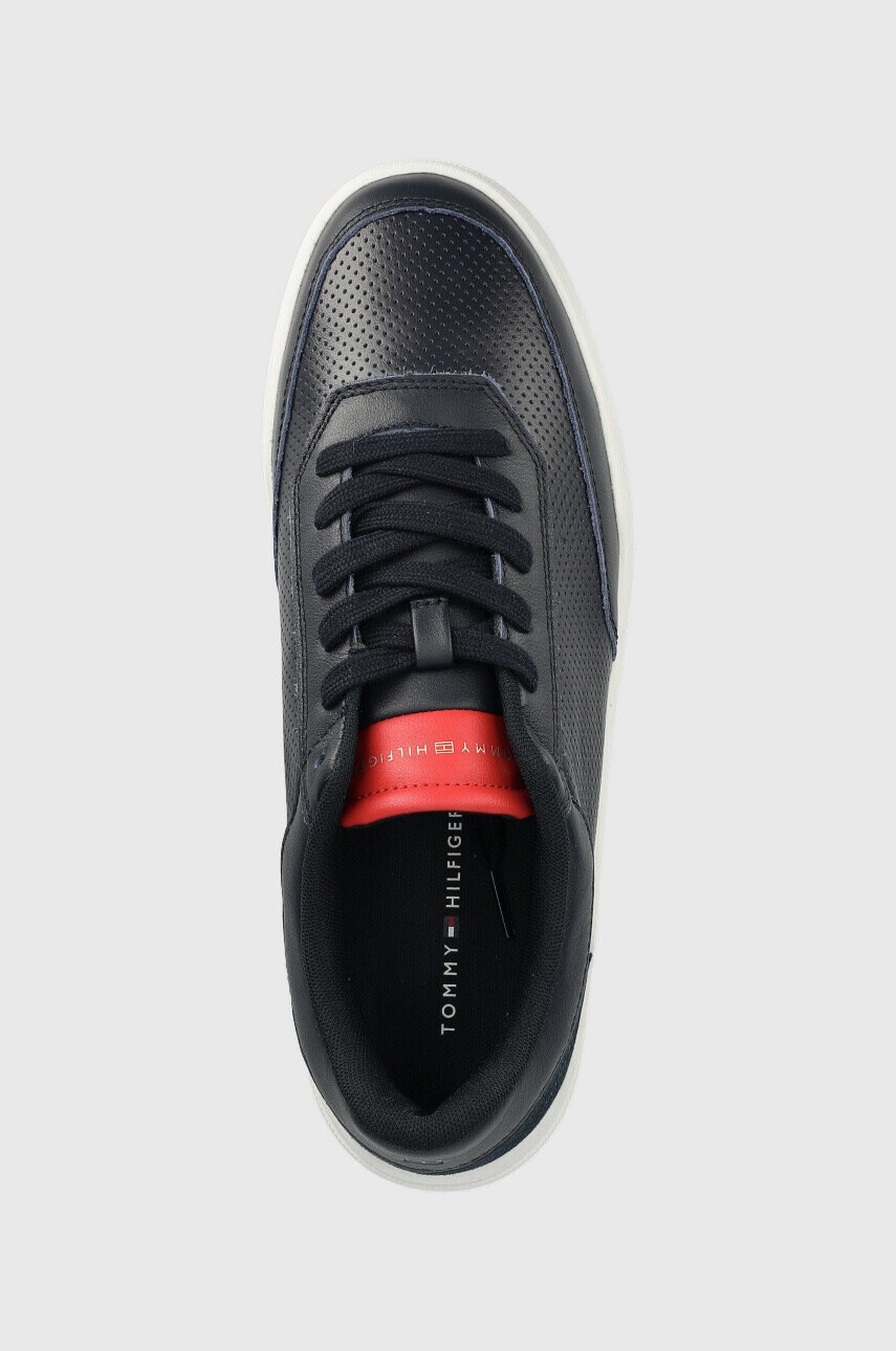 Tommy Hilfiger Кожени маратонки Elevated Cupsole Perf в тъмносиньо - Pepit.bg