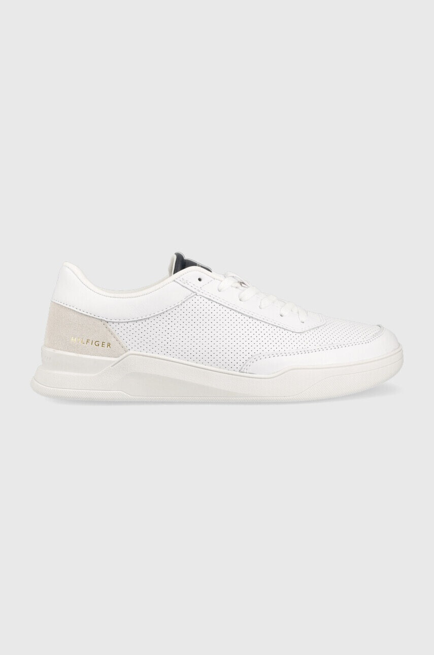 Tommy Hilfiger Кожени маратонки Elevated Cupsole Perf в бяло - Pepit.bg