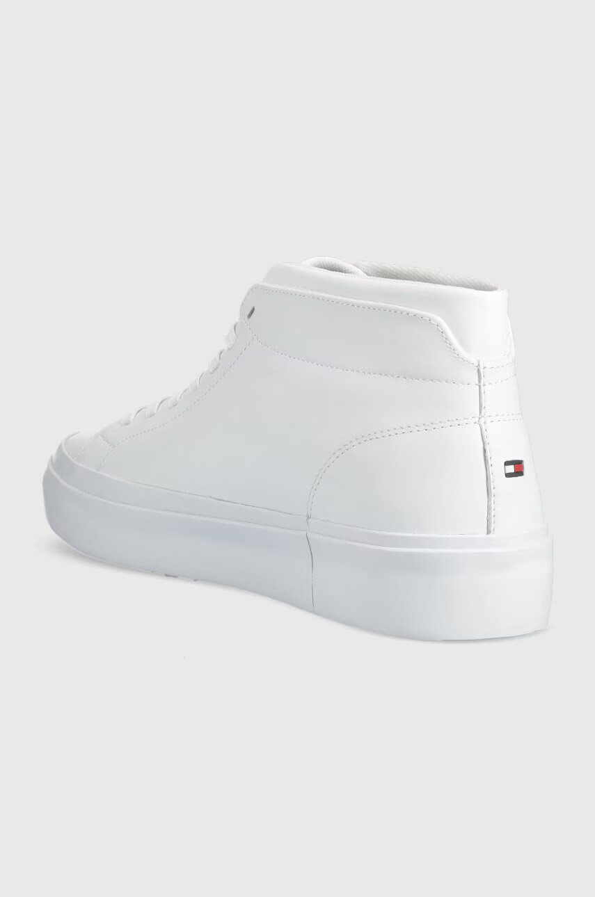Tommy Hilfiger Кожени маратонки ELEVATED VULC LEATHER MID в бяло FM0FM04419 - Pepit.bg