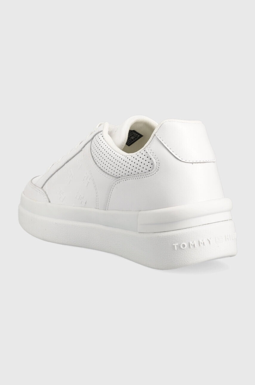 Tommy Hilfiger Кожени маратонки EMBOSSED COURT SNEAKER в бяло FW0FW07297 - Pepit.bg