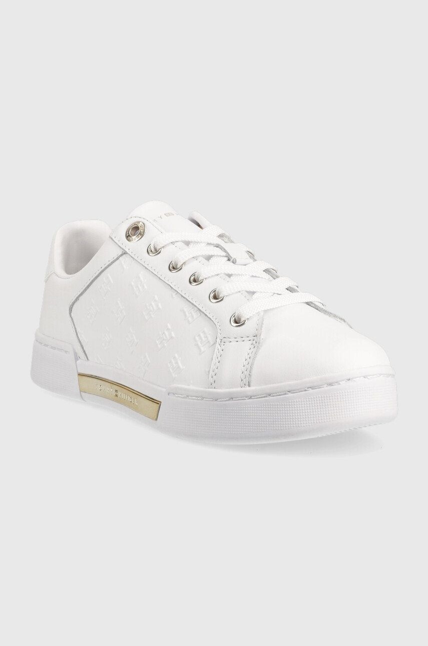 Tommy Hilfiger Кожени маратонки Embossed Monogram Sneaker - Pepit.bg