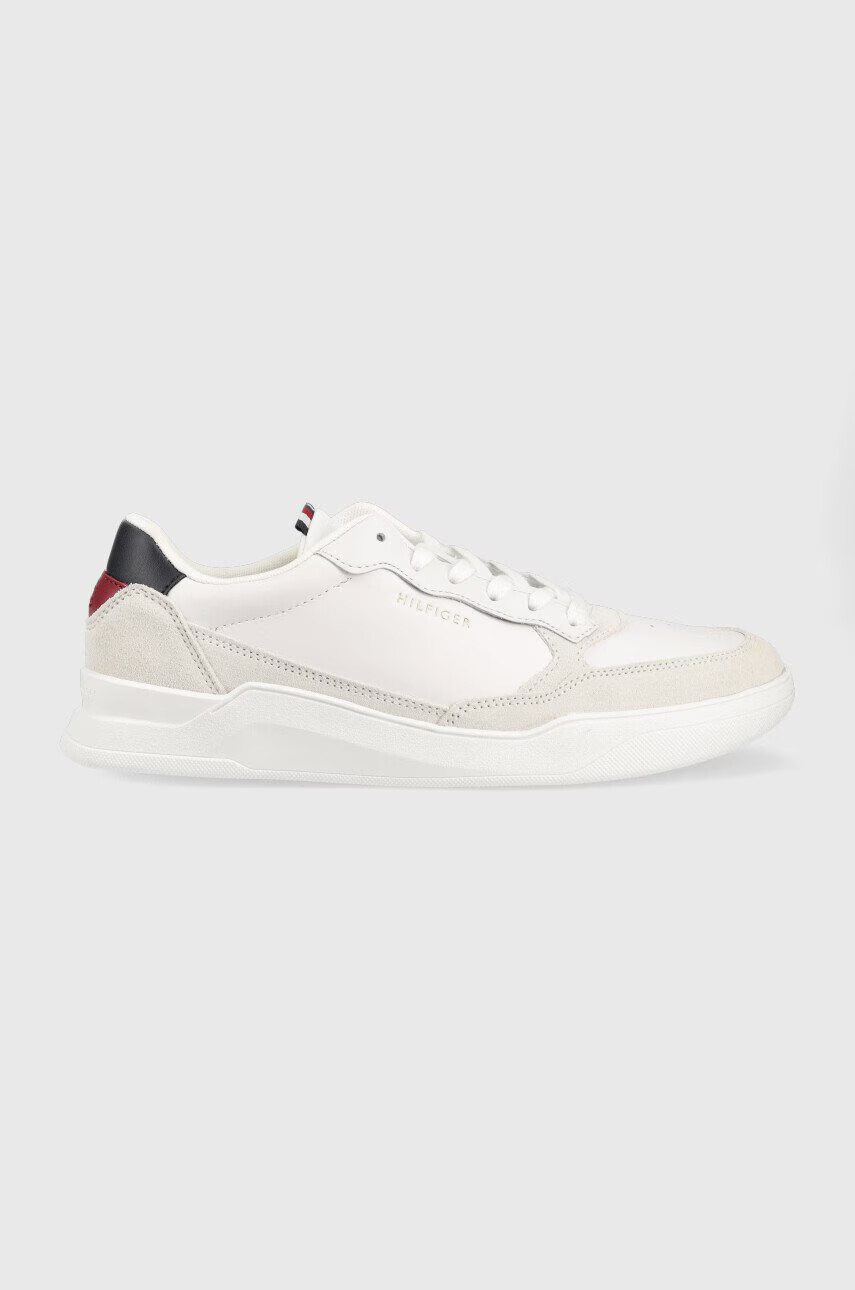 Tommy Hilfiger Кожени маратонки FM0FM04358 ELEVATED CUPSOLE LEATHER MIX в бяло - Pepit.bg