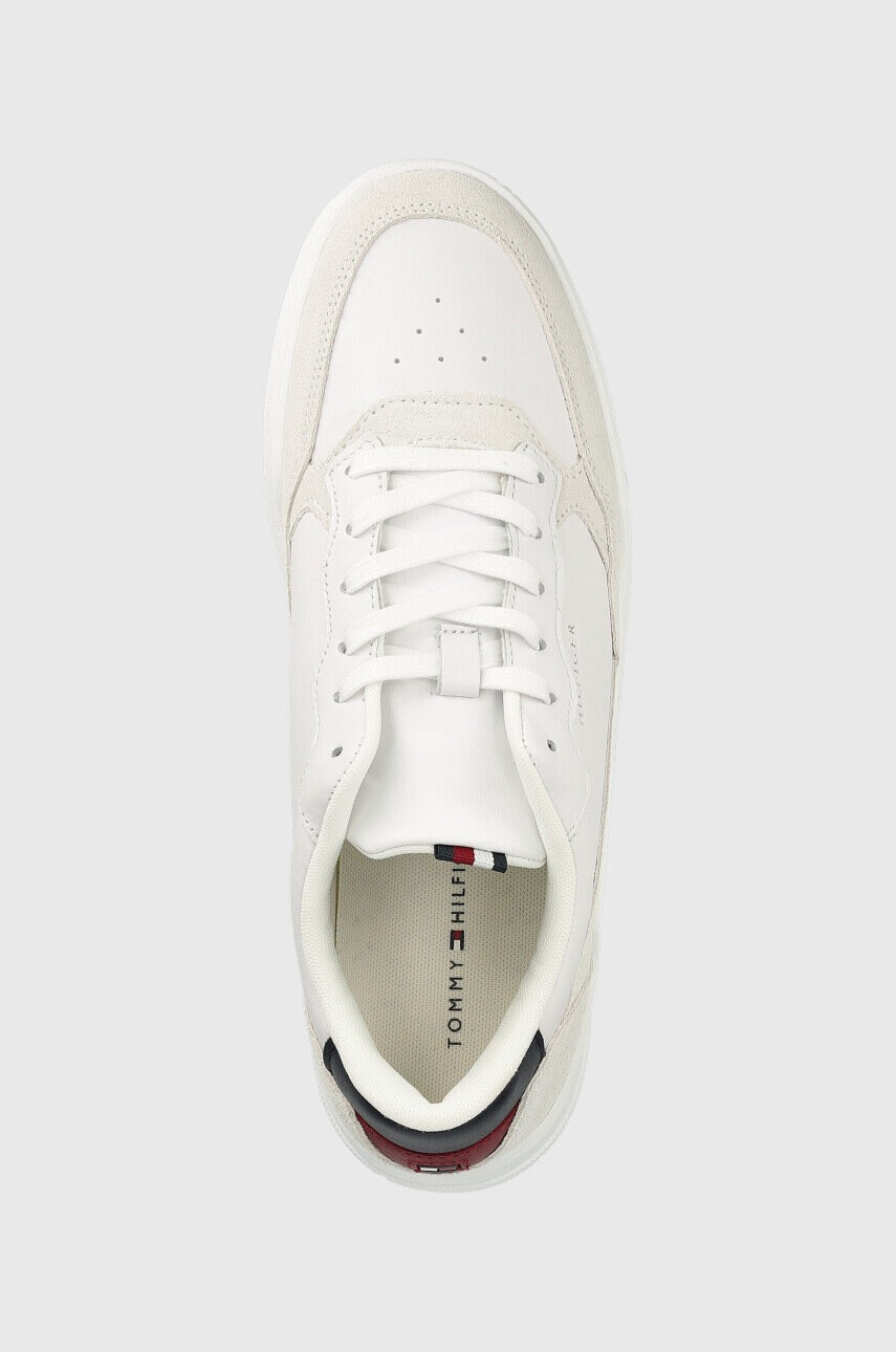 Tommy Hilfiger Кожени маратонки FM0FM04358 ELEVATED CUPSOLE LEATHER MIX в бяло - Pepit.bg