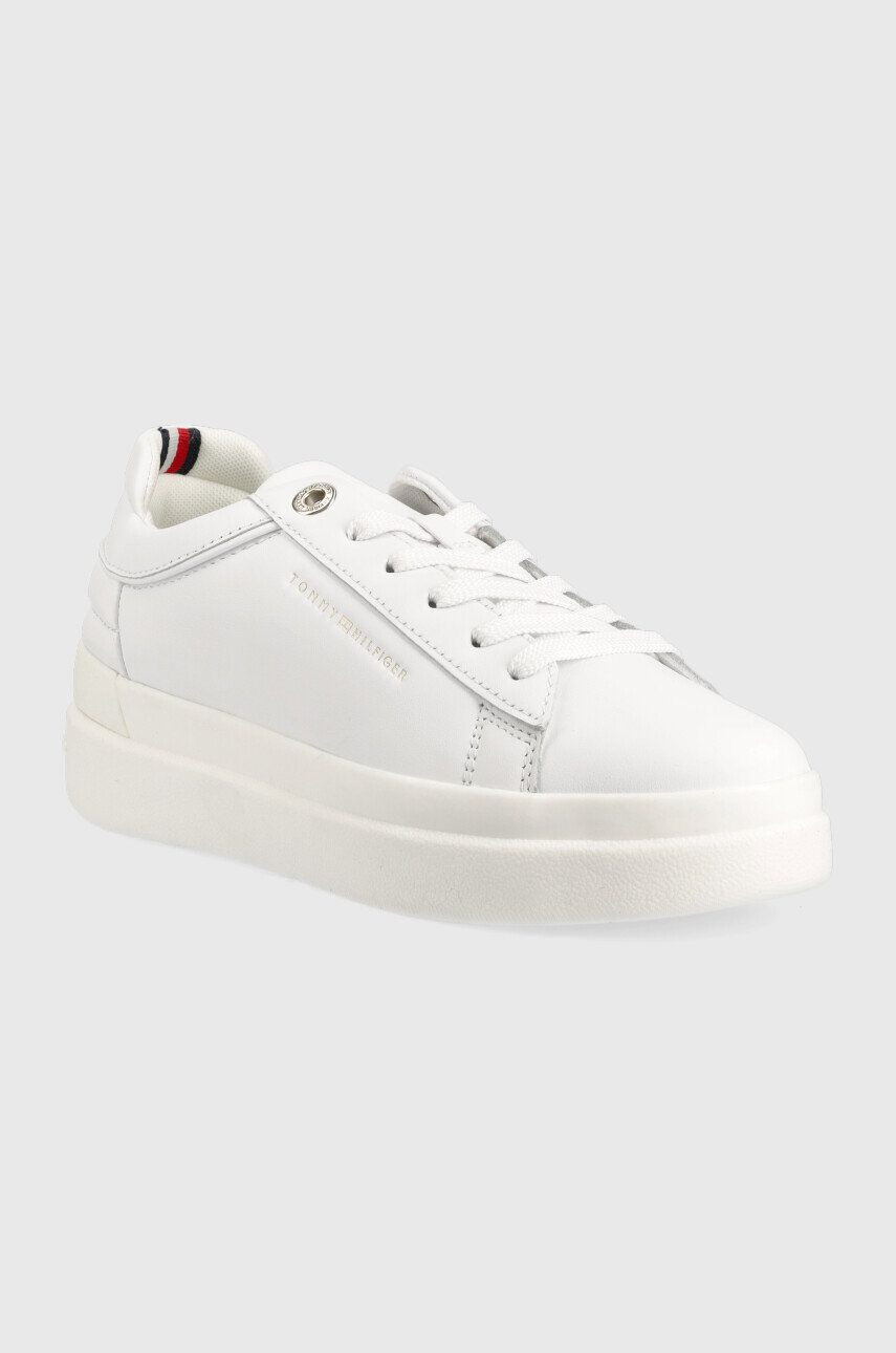 Tommy Hilfiger Кожени маратонки Fw0fw06511 Feminine Elevated Sneaker в бяло - Pepit.bg