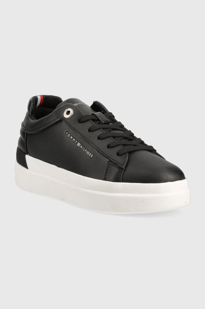 Tommy Hilfiger Кожени маратонки Fw0fw06511 Feminine Elevated Sneaker в черно - Pepit.bg